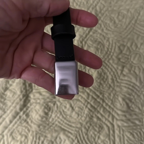 Gap brown genuine leather belt with a silver rectangle buckle xs - Picture 2 of 8